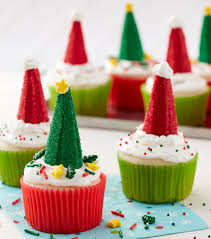 How To Make Christmas Tree and Santa Hat Cupcakes Image